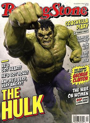 NEW Rolling Stone Magazine The Incredible Hulk 5/7/15 2015 No Label USA Edition