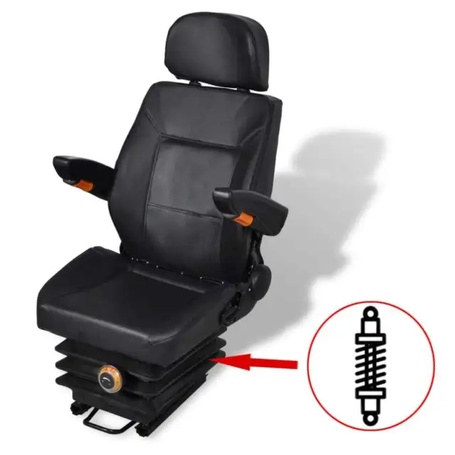 Traktorsitz mit Federung Armlehne Rückenlehne Schleppersitz Treckersitz vidaXL