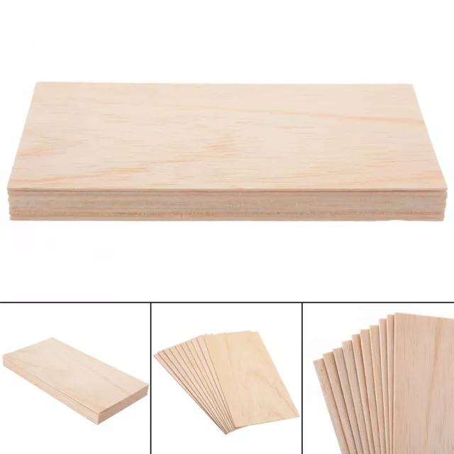 X5 Balsa Wood Sheets Wooden Plate 200*100*1.5mm For House Ship Craft Model DIY #