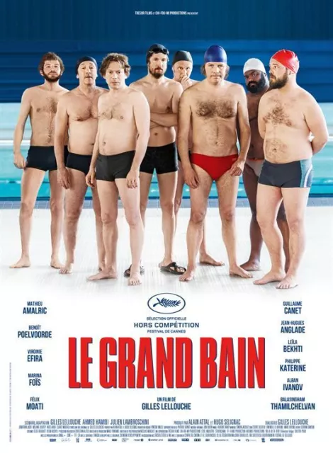 LE GRAND BAIN Affiche Cinéma Originale ROULEE 53x40 Movie Poster Lellouche