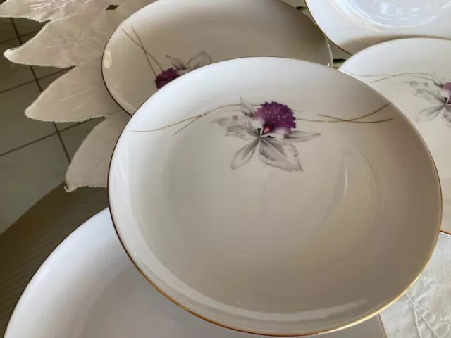 Service à gâteaux Eschenbach en porcelaine, décor floral 3