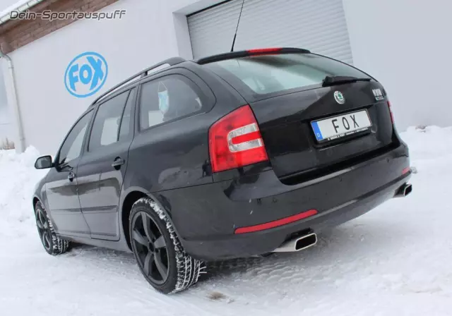 Fox Duplex Racinganlage (mit Ersatzrohr) Skoda Octavia RS 1Z 145x65mm trapez