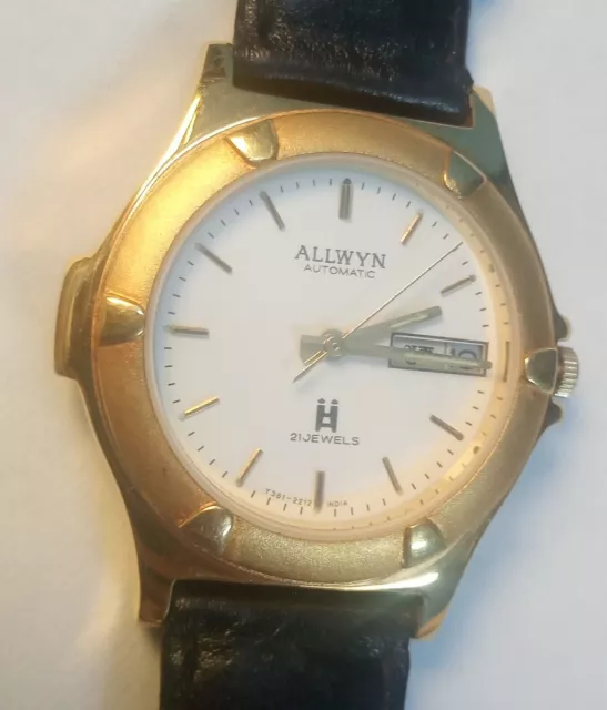 Reloj de pulsera Allwyn automático para hombre, 21 joyas, 36 mm de...