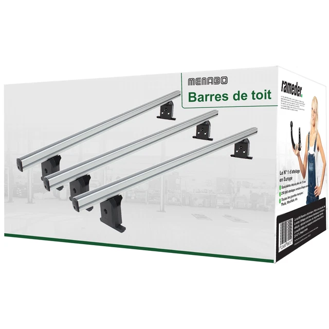 Barres de toit transversales pour Fiat Scudo 2022-2026 Aluminium Gris 3 pcs