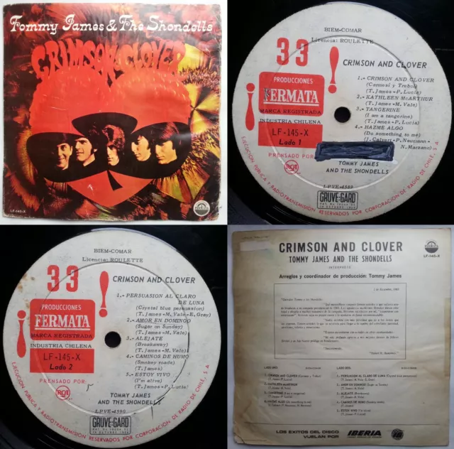 TOMMY JAMES & The Shondells Crimson And Clover 1969 Mono Uniq Cvr ...