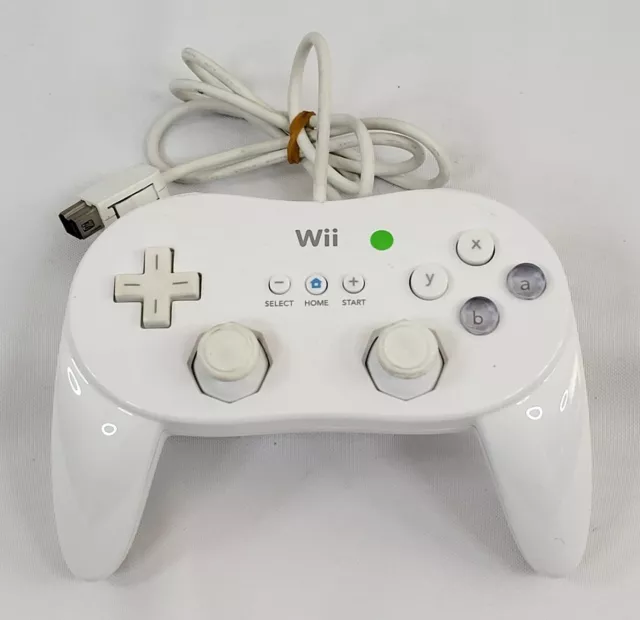 Nintendo Wii Classic Controller Pro White RVL-005(-02) OEM TESTED/WORKING