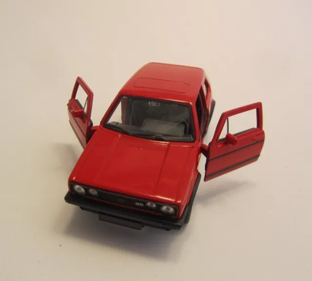 Welly VW Golf 1 GTI / rouge / modèle moulé sous pression / modèles Nex / 1:34 - 1:39 / neuf