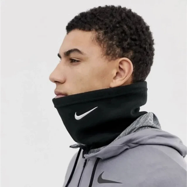 NIKE Fleece Neck Warmer Black Running Face Mask Beanie Scarf Gaiter 1 Size