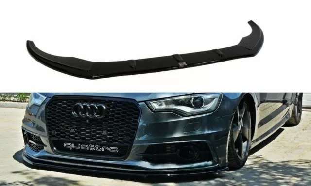 Cup Spoilerlippe SCHWARZ für Audi A6 4G Lippe Spoilerschwert Frontspoiler ABS 7