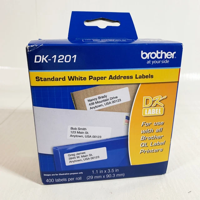 [NEW] GENUINE BROTHER DK1201 Standard White Address Label Rolls for QL
