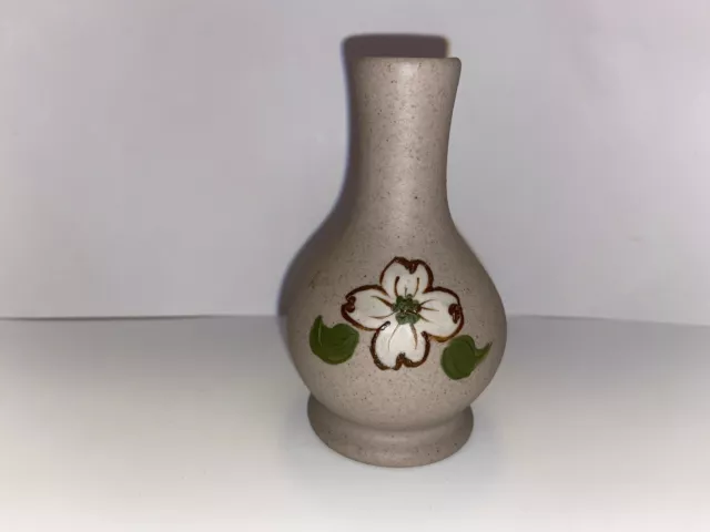 Pigeon Forge Tennessee Art Pottery Small Bud Vase Dogwood Blossom