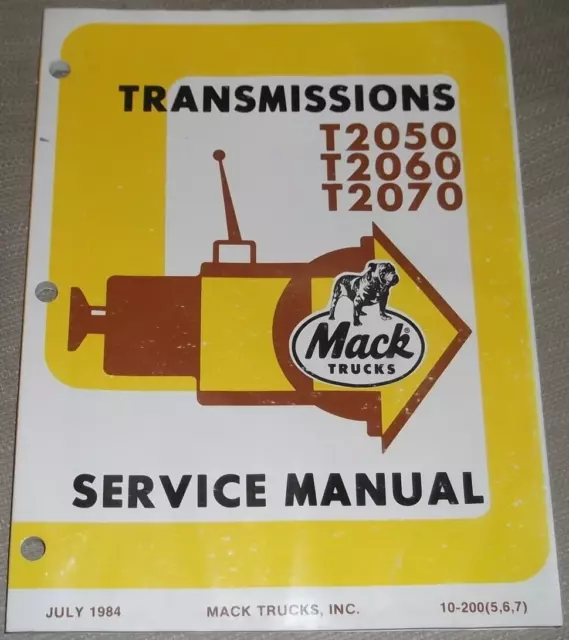 MACK T2050 T2060 T2070 Trasmissione Revisione Negozio Officina Riparazione