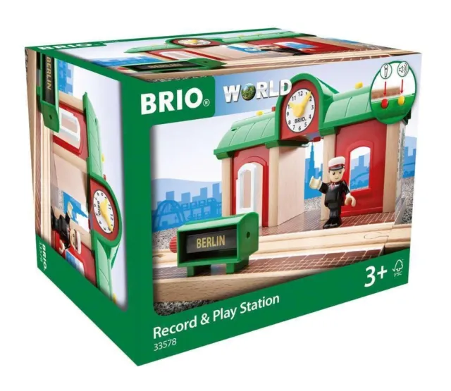 Brio World Record & Playstation Wooden Station Train Toy 33578 multicolor