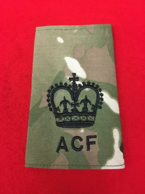 Quality Black ACF WO2 MTP Combat Rank Slide Multicam Army Cadet Force Slide