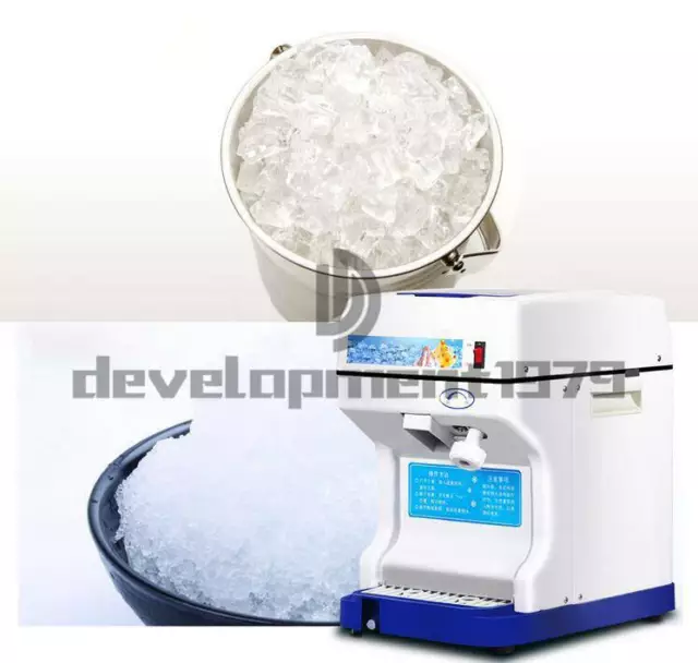 220V Commercial Electric Ice Crusher Ice Shaver Snow Cone Machine Ice Maker