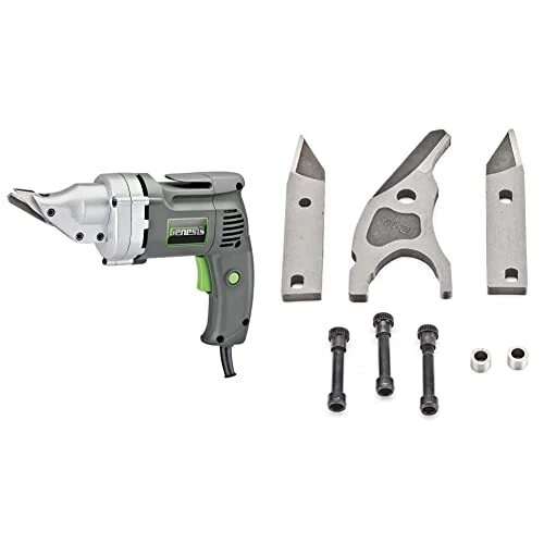 Genesis GES40 4-Amp 14-Gauge Swivel-Head Variable-Speed Power Metal Shear & G...