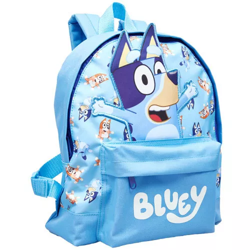 Official Boys Girls 3D Bluey Backpack Kids Nursery School Lunch Bag Rucksack