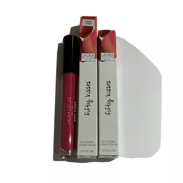 2 × Laura Geller Nude Kisses Lip Gloss Melon Crush  2.9ml Brand New