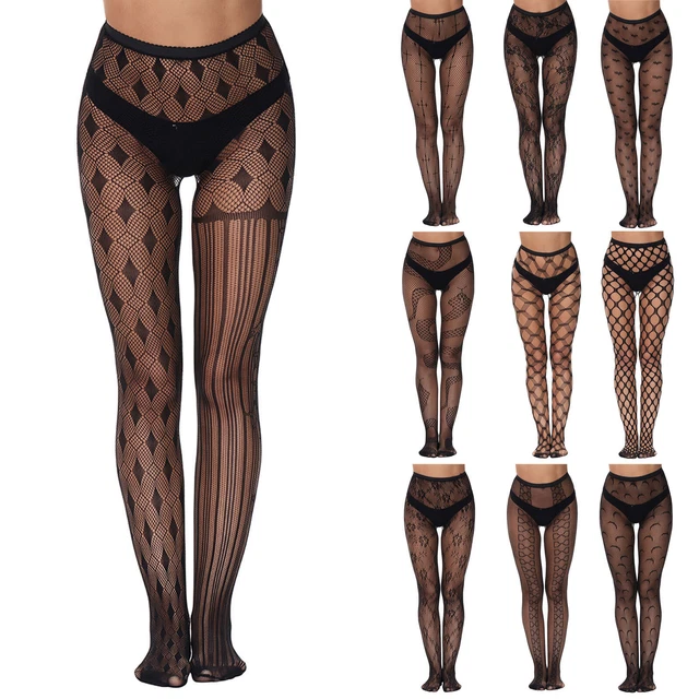 Leather Lingerie for Women Womens High Waisted Tights Fishnet Stockings Thigh