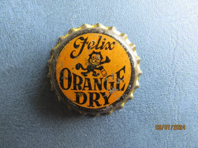 Felix ORANGE DRY - Cork-Lined Soda Bottle Cap with Felix The Cat