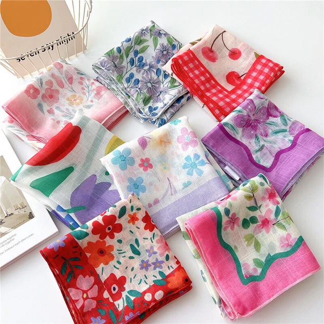 2 Foulards Carrés Femmes 90x90 Cm - Imprimé Rétro En Satin - Polyester Doux - Multi-usage : Cou, Cheveux Ou Accessoire