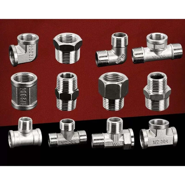1/2" BSP Male Thread Stainless Steel Coupler Connector Joiner Pipe 3-Way Adapter