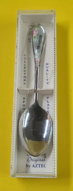VTG Tennessee State Souvenir Metal Spoon A Lily Original By AZTEC Mother Of Pear