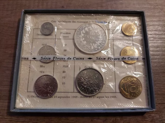 FRANCE 1971 - Coffret 1 centime à 10 francs - Monnaie de Paris - FDC.