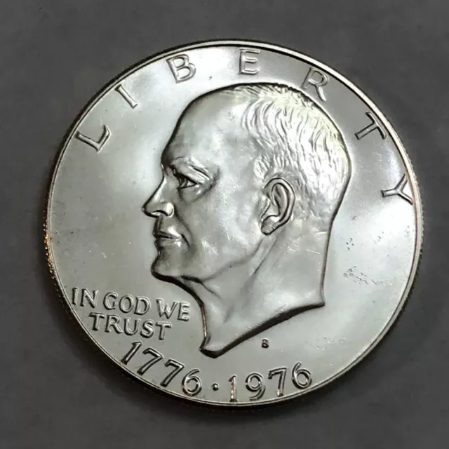 Bicentennial 1776-1976S 40% silver gem BU Eisenhower IKE dollar.  #3
