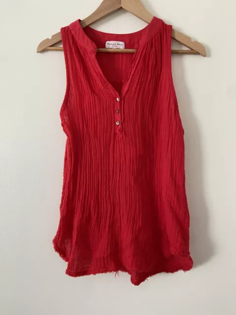 Michael Stars Red Cotton Gauze Tank Top Size XS