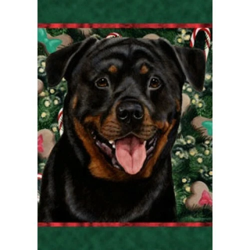 Christmas Holiday Garden Flag - Rottweiler 140021