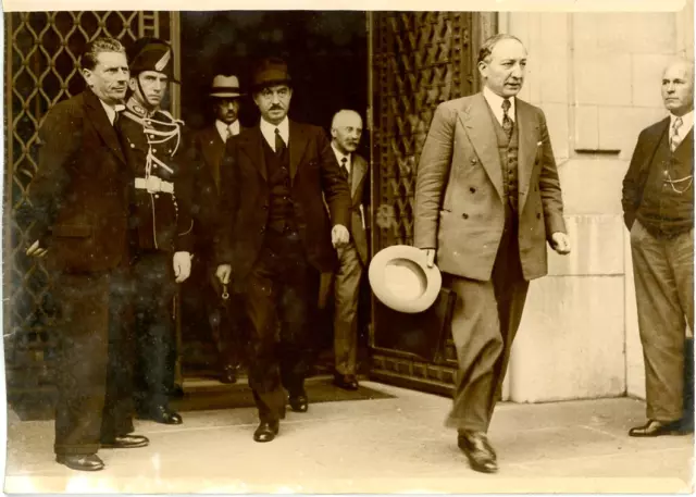 The French Delegation to Geneva, 17th Session of the S.D.N. Vintage Silver Print