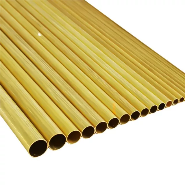 8-25Pcs Brass Tube 0.3mm Wall Thickness 1.2-11mm OD 300mm Length Yellow copper