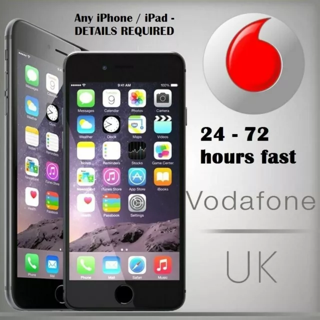 VODAFONE UK EXPRESS SCHNELL ENTSPERREN SERVICE FÜR IPHONE 11 Pro Max Xs X 8+ 8 7+ 7 6s