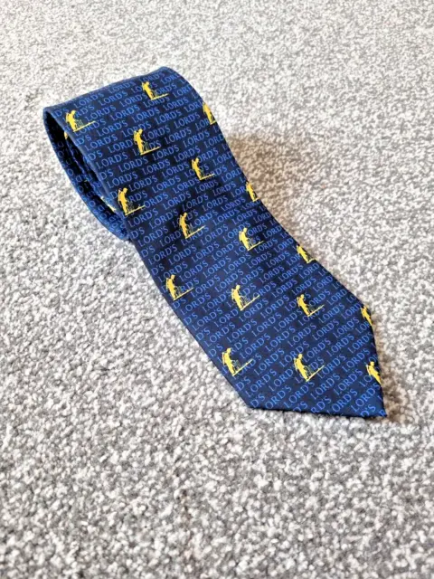 Men's Neck Tie Lord's MCC Toye Kenning & Spencer Cricket Blue Yellow 2002 Link