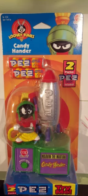 Pez 1998 Marvin The Martian Candy Hander Looney Tunes New In Sealed Package