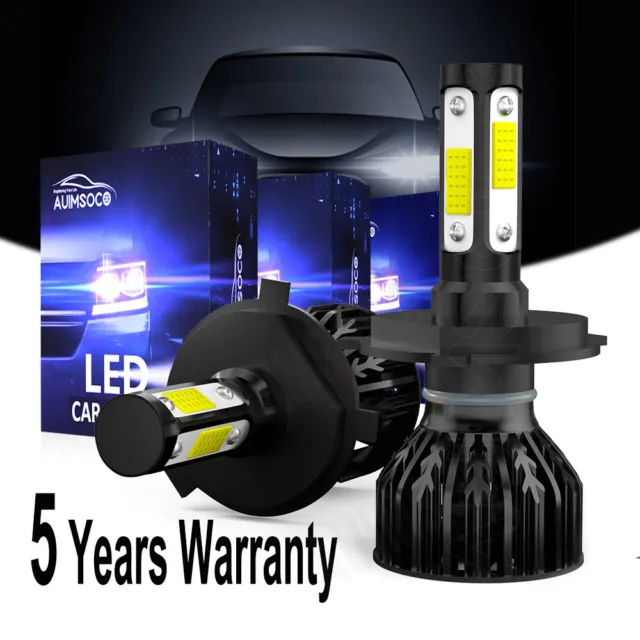 9003/H4 Bright LED Headlight Bulbs Kit For Renault Megane Sedan 4-Door 2001-2010