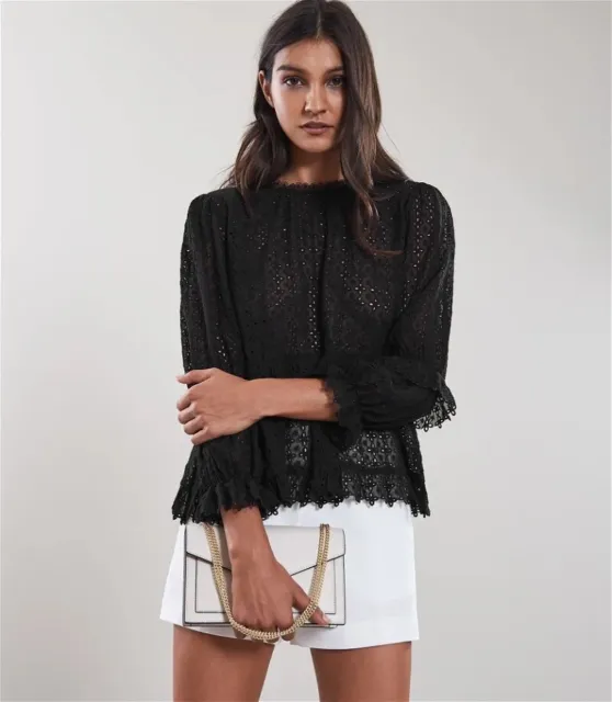 ZARA LADIES S 10 Top Blouse Broderie Anglaise Lace Tunic Peplum Peasant  Gypsy £14.00 - PicClick UK