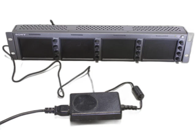 Sony LMD-4420 Slim Quad Screen 4.3" 4:3 LCD Monitors 480 x 234 w/ Mount & PSU