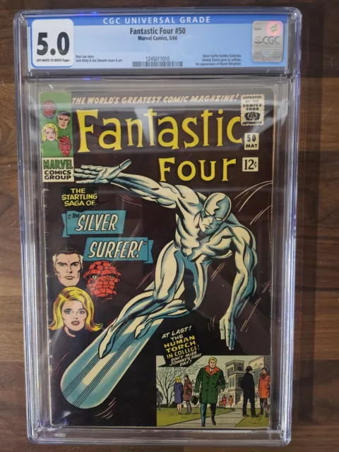 Fantastic Four #50 1st Wyatt Wingfoot /Galactus/Surfer 1966 CGC 5.0