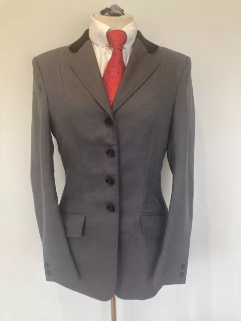 Ladies Caldene Grey Wool Blend Show Jacket Size 34”