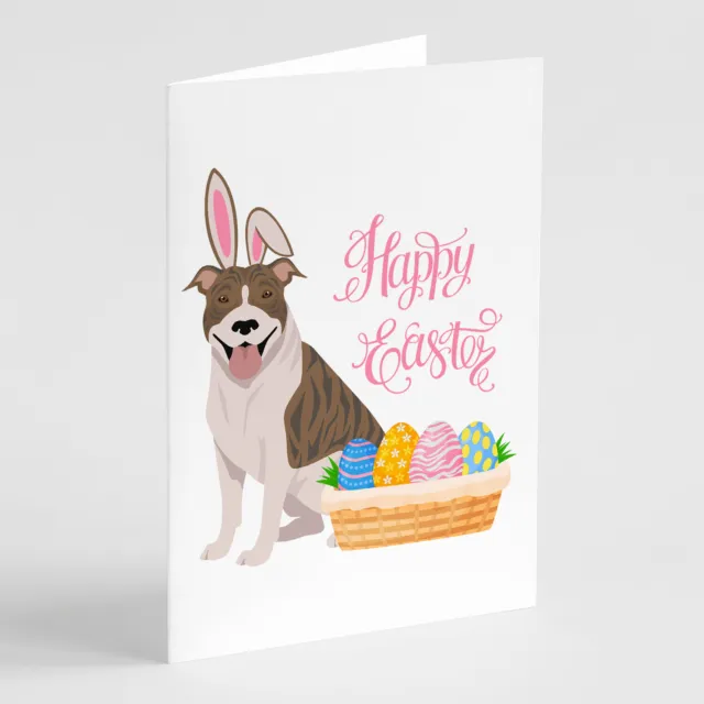 Pit Bull Terrier Fawn Brindle Easter Cards Envelopes Pack of 8 WDK4931GCA7P