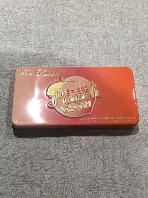 Too Faced SWEET PEACH GLOW Highlighter Palette Rare Authentic Brand New
