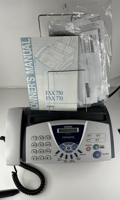 Brother FAX-575 Personal Fax machine with Phone and Copier Tested W Manuals