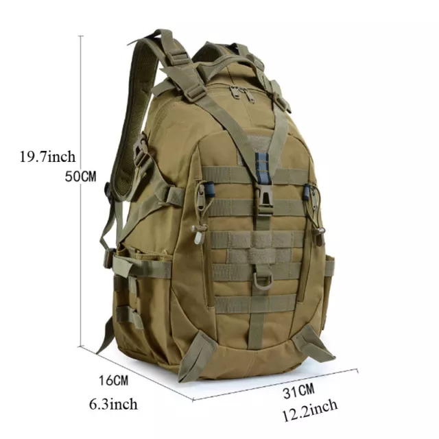 25L Outdoor Military Molle Tactical Backpack Rucksack Camping Bag Travel Hiking 3