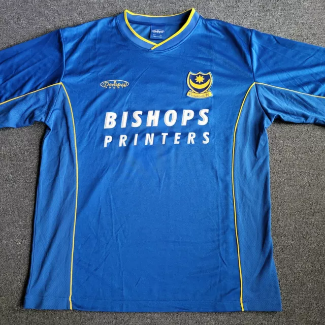 Portsmouth FC original "Pompey Sport" Trikot "Bishops Drucker" 2000/01 Gr. XL