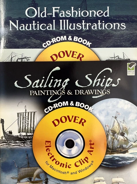 Sailing Ships & Old-Fashioned Nautical Illustrations Dover Clip Art CD-ROM Book