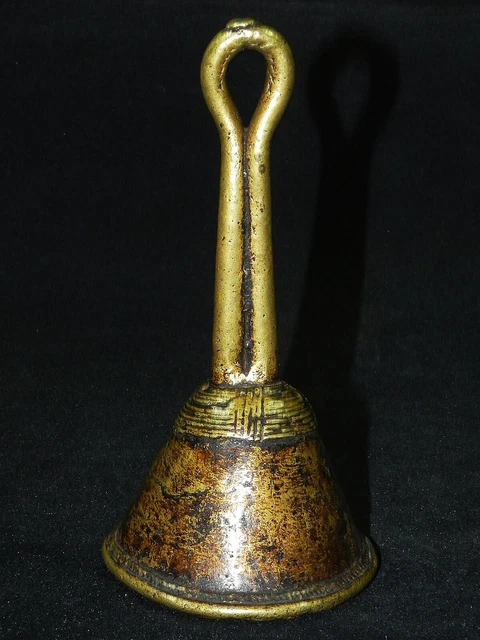 (A003) Campana de mesa africana bronce