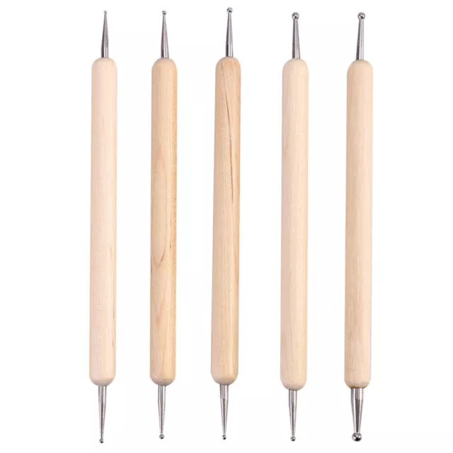 10 piezas herramientas de estampado de bambú papel aguja de arcilla herramienta kit de pintura de puntos