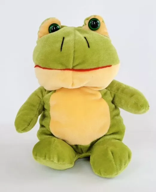 Kellytoy Camoflage Frog 13 Plush Green Yellow Camo Toad Stuffed
